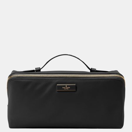 Kate Spade Carter Nylon Travel Cosmetic - Preorder — Black (001)