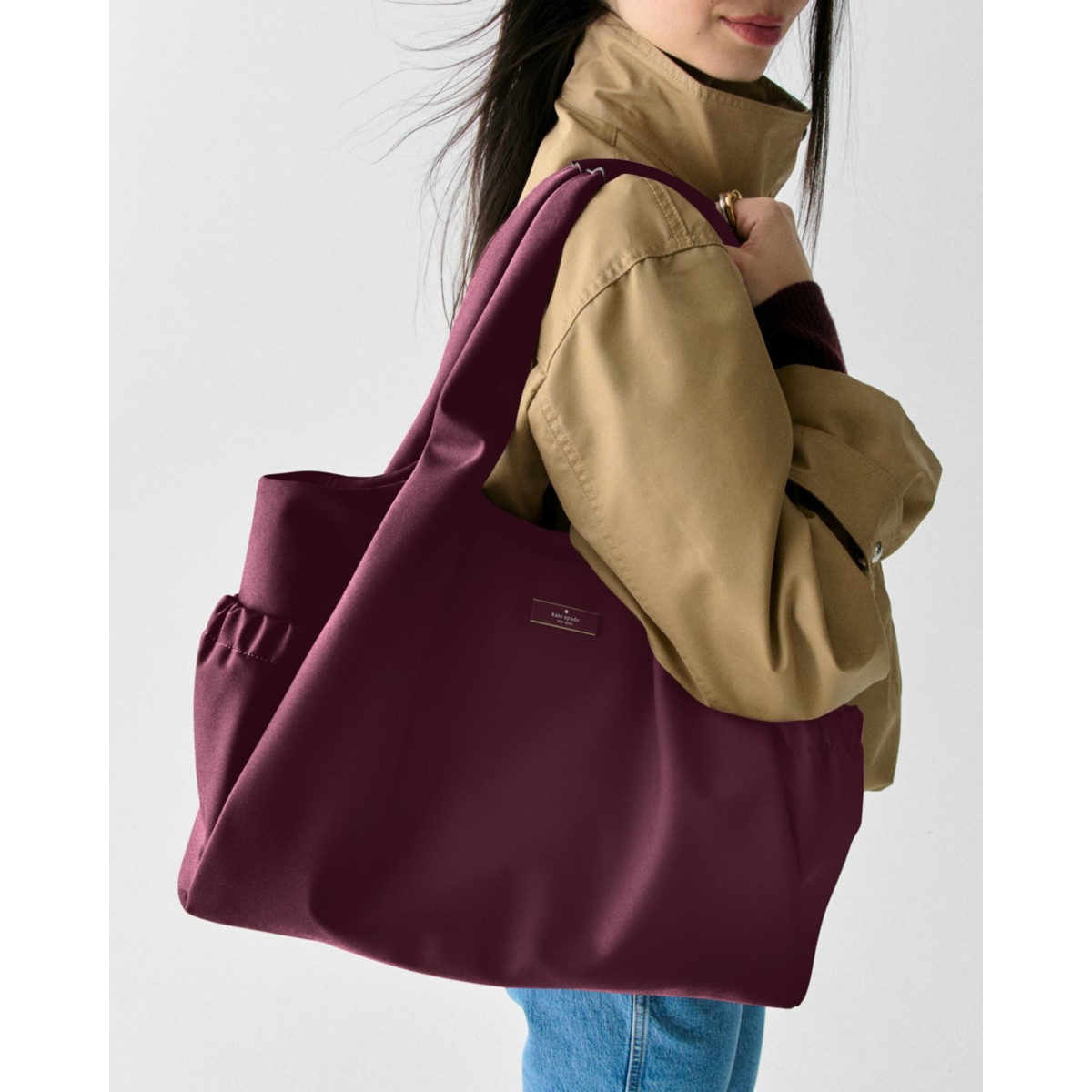 Kate Spade Carter Nylon Large Baby Bag - Preorder — Deep Cherry