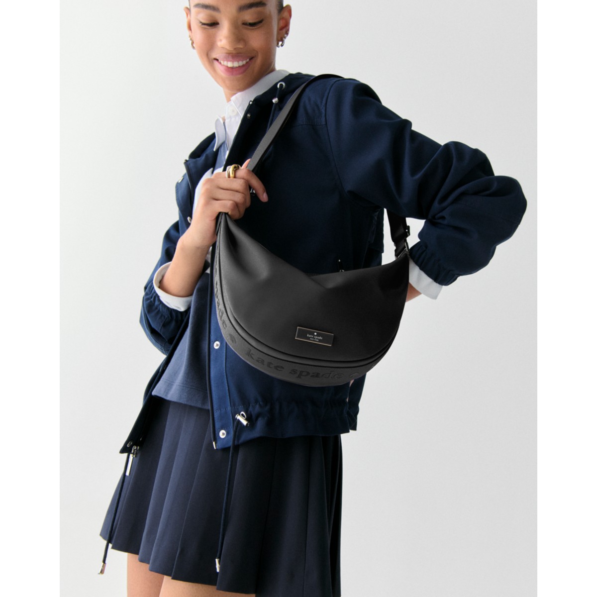 Kate Spade Carter Nylon Sling Crossbody Bag - Preorder — Black