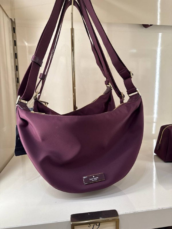Kate Spade Carter Nylon Sling Crossbody Bag - Preorder — Deep Cherr (600)