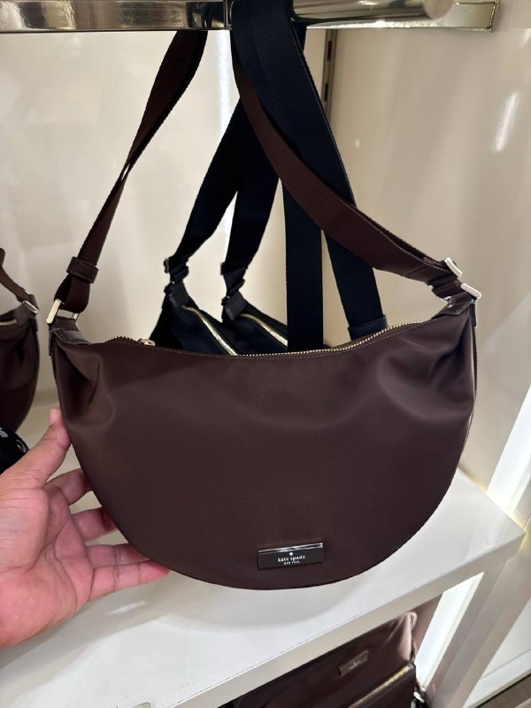 Kate Spade Carter Nylon Sling Crossbody Bag - Preorder — Hot Fudge (201)