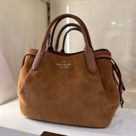 Kate Spade Dumpling Suede Satchel - Preorder — Warm Gingerbread (202)