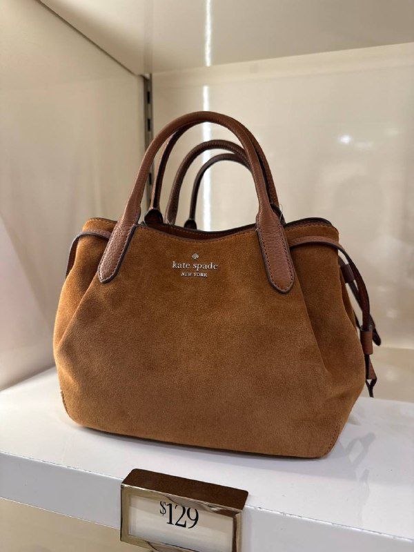 Kate Spade Dumpling Suede Satchel - Preorder — Warm Gingerbread (202)