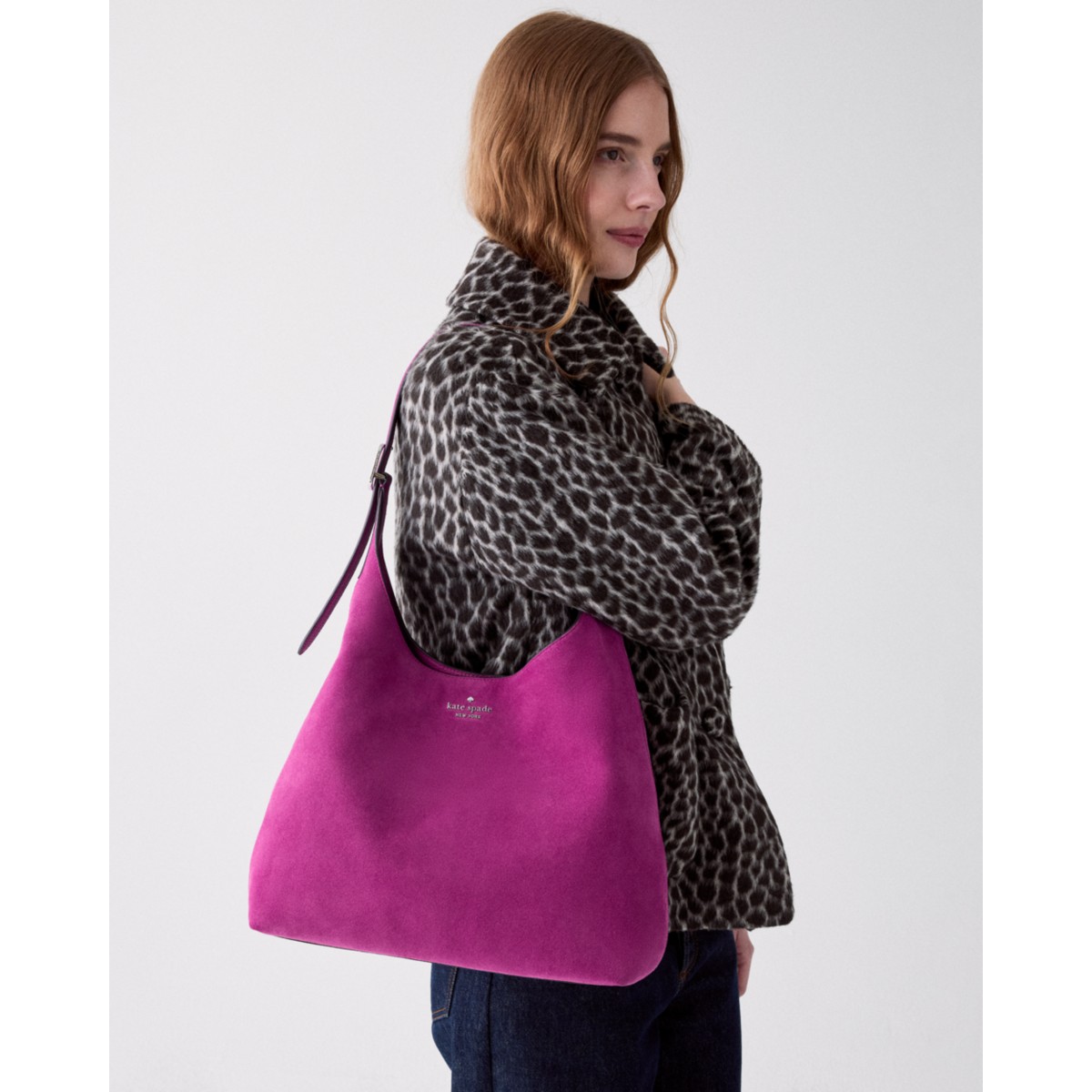 Kate Spade 454 Suede Large Shoulder Bag - Preorder — Beet
