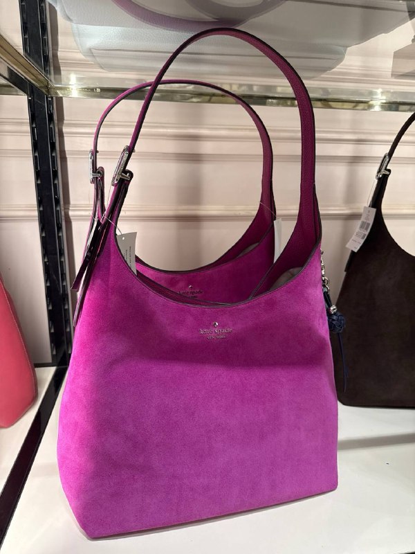 Kate Spade 454 Suede Large Shoulder Bag - Preorder — Beet (601)
