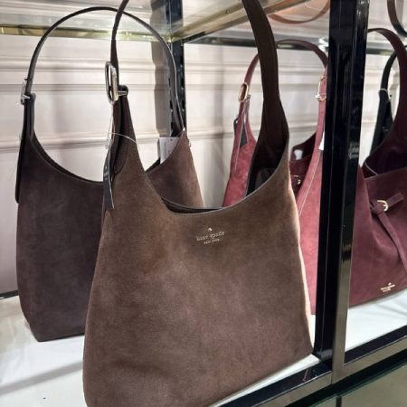Kate Spade 454 Suede Large Shoulder Bag - Preorder — Hot Fudge (200)