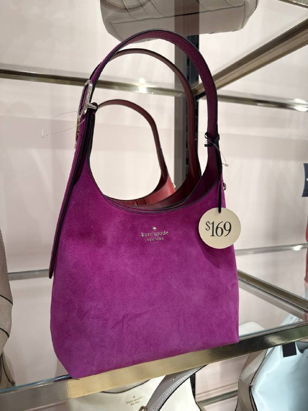 Kate Spade 454 Suede Small Shoulder Bag - Preorder — Beet (601)