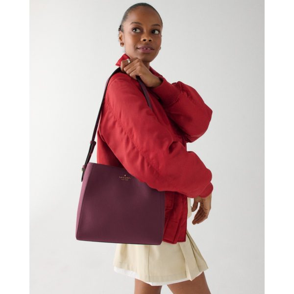 Kate Spade Juliette Medium Bucket Bag - Preorder — Deep Cherry