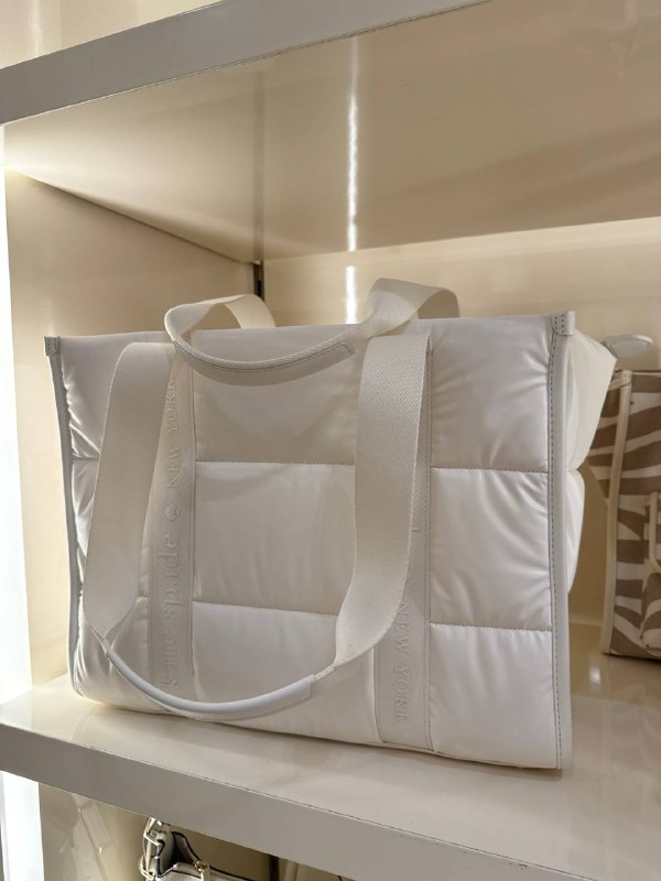 Kate Spade Kip Puffy Large Tote - Preorder — Optic Whit (100)