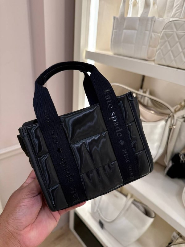 Kate Spade Kip Puffy Mini Tote - Preorder — Black (001)