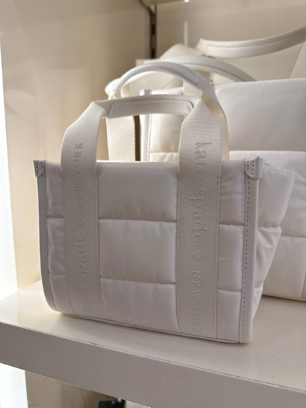 Kate Spade Kip Puffy Mini Tote - Preorder — Optic White (100)