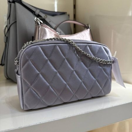 Kate Spade Carey Quilted Satin Mini Camera Bag - Preorder — Gravel Grey (020)