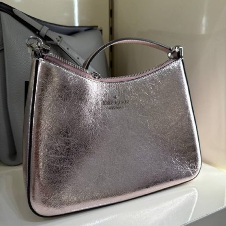 Kate Spade Margot Crinkle Metallic Convertible Shoulder Bag - Preorder — Lilac Moonlight (500)