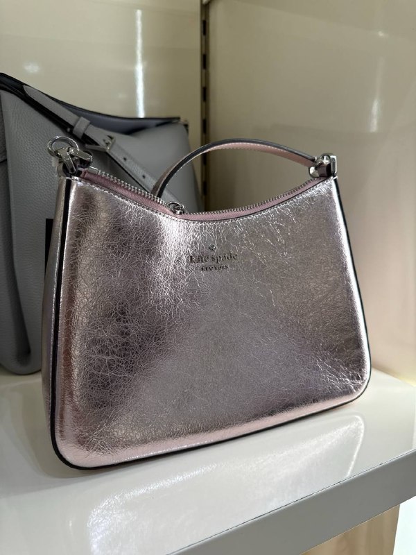 Kate Spade Margot Crinkle Metallic Convertible Shoulder Bag - Preorder — Lilac Moon (500)