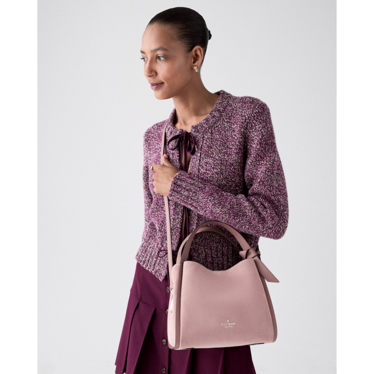 Kate Spade Knott Suede Carryall Bag - Preorder — Dusk Rose