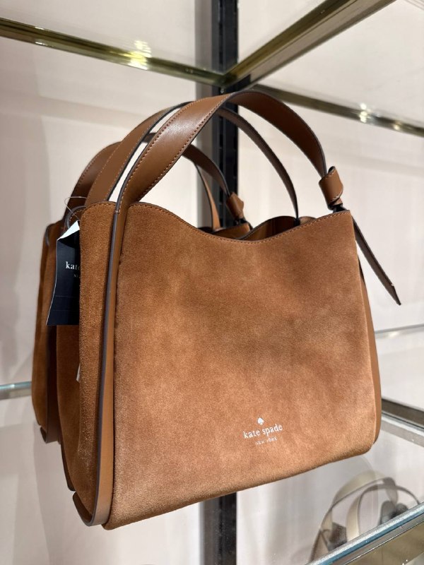 Kate Spade Knott Suede Carryall Bag - Preorder — Warm Ginge (200)
