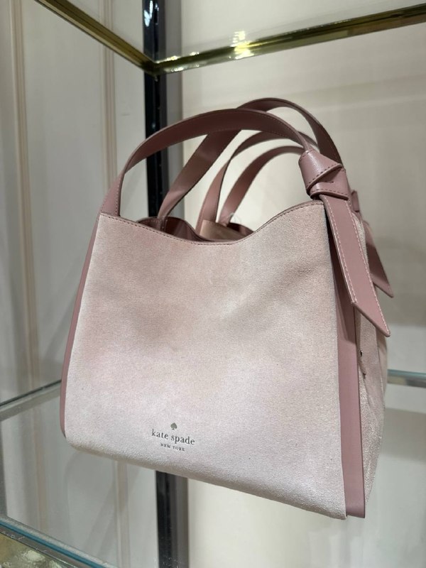 Kate Spade Knott Suede Carryall Bag - Preorder — Dusk Rose (650)