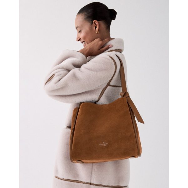 Kate Spade Knott Suede Large Carryall - Preorder — Warm Gingerbread