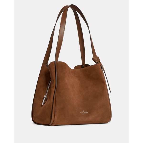 Kate Spade Knott Suede Large Carryall - Preorder — Warm Gingerbread