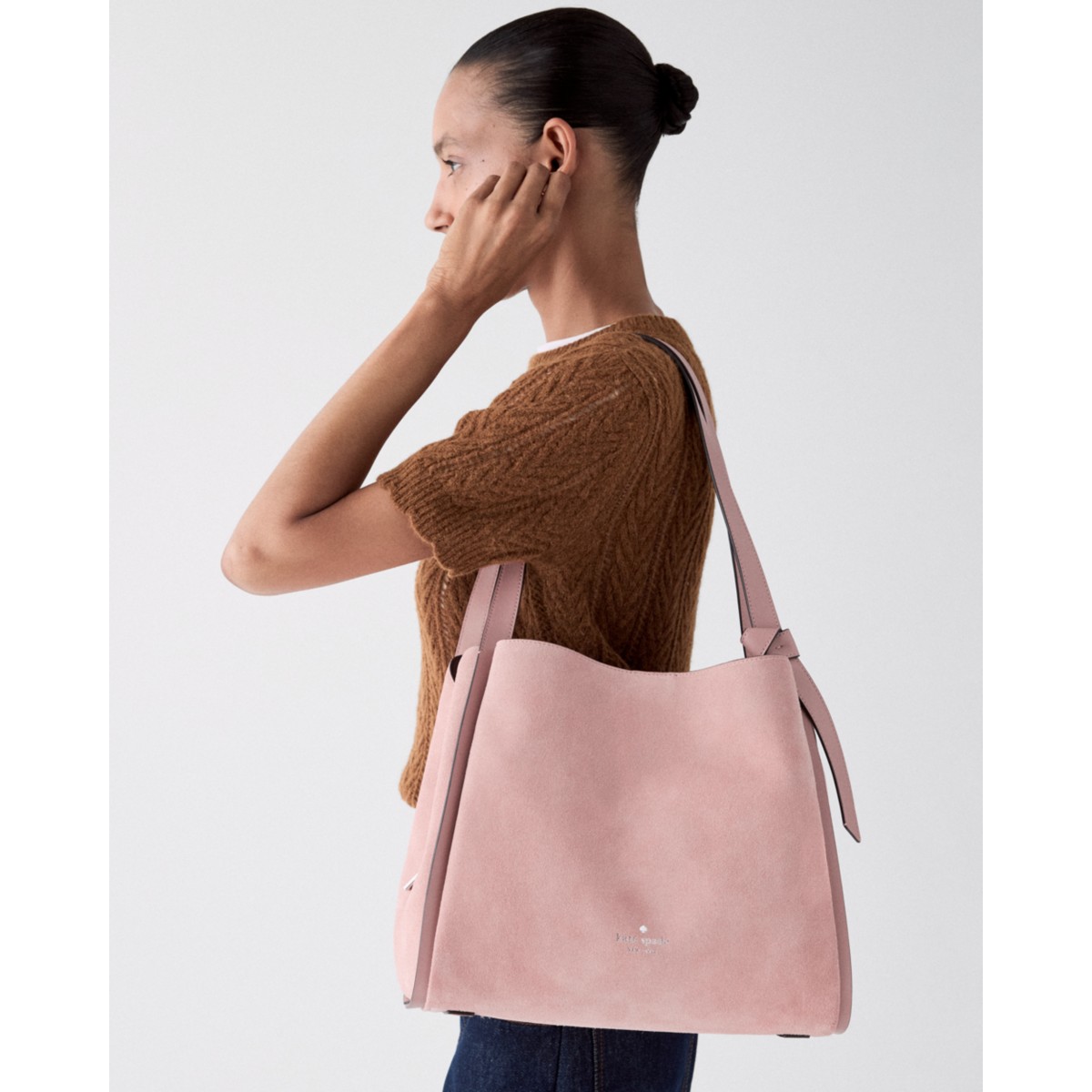 Kate Spade Knott Suede Large Carryall - Preorder — Dusk Rose