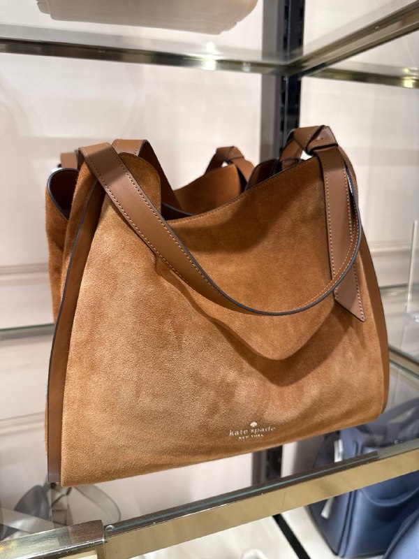 Kate Spade Knott Suede Large Carryall - Preorder — Warm Ginge (200)