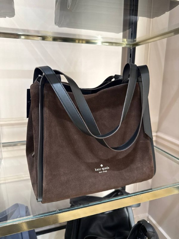 Kate Spade Knott Suede Large Carryall - Preorder — Hot Fudge (201)