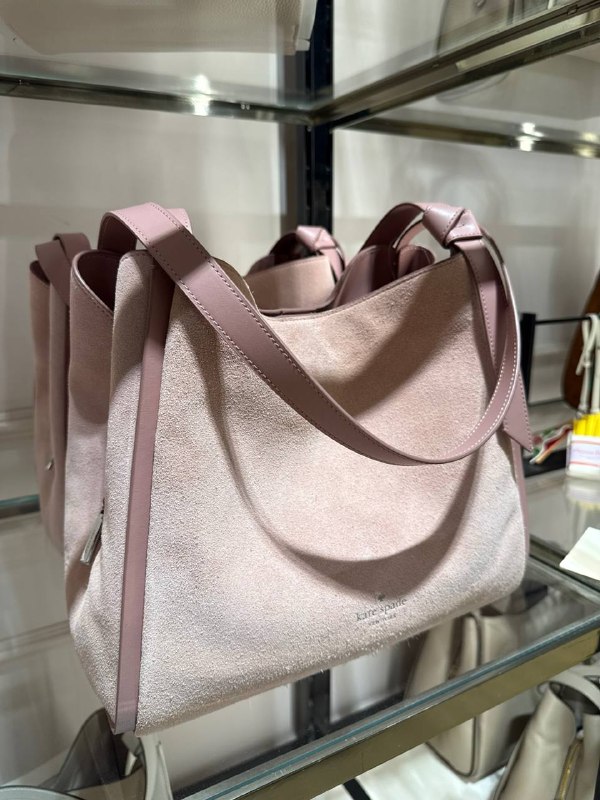 Kate Spade Knott Suede Large Carryall - Preorder — Dusk Rose (650)