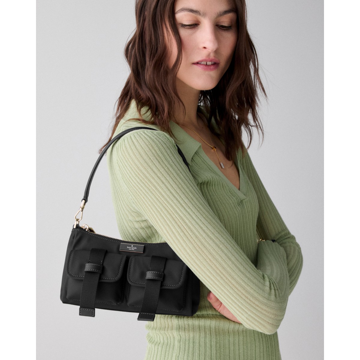 Kate Spade Carter Nylon Cargo Crossbody Bag - Preorder — Black