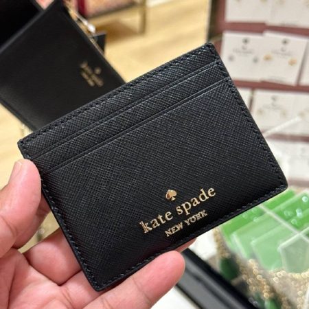 Kate Spade Small Slim Card Holder - Preorder — Black (001)