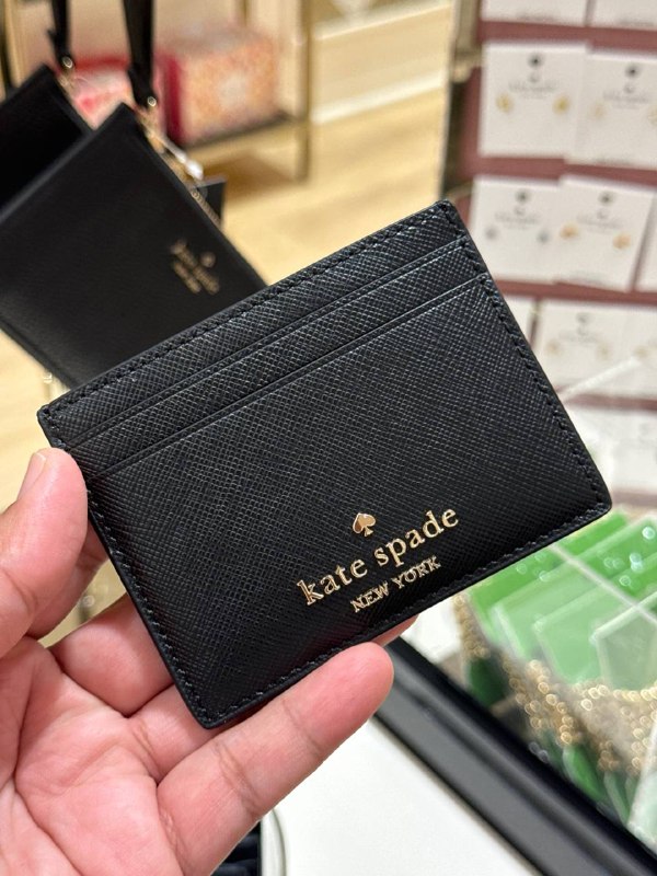 Kate Spade Small Slim Card Holder - Preorder — Black (001)