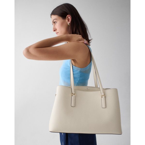 Kate Spade Thompson Street Leather Commuter Tote Bag - Preorder — Cashew Milk
