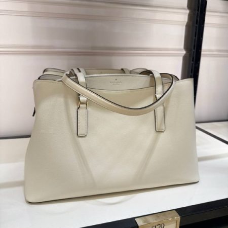 Kate Spade Thompson Street Leather Commuter Tote Bag - Preorder — Cashew Milk (250)