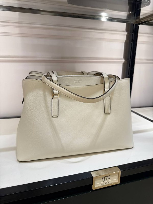 Kate Spade Thompson Street Leather Commuter Tote Bag - Preorder — Cashew Mil (250)