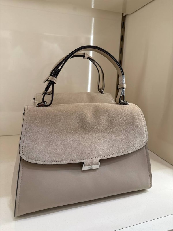 Kate Spade Riley Suede Top Handle Bag - Preorder — Light Sand (250)