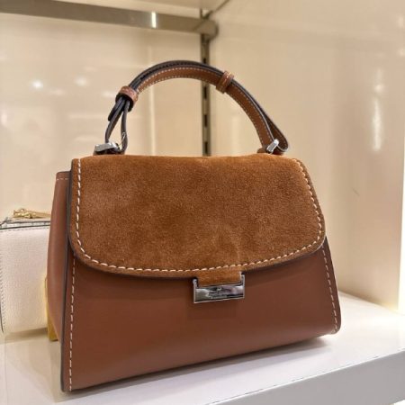Kate Spade Riley Suede Small Top Handle Bag - Preorder — Warm Gingerbread (203)