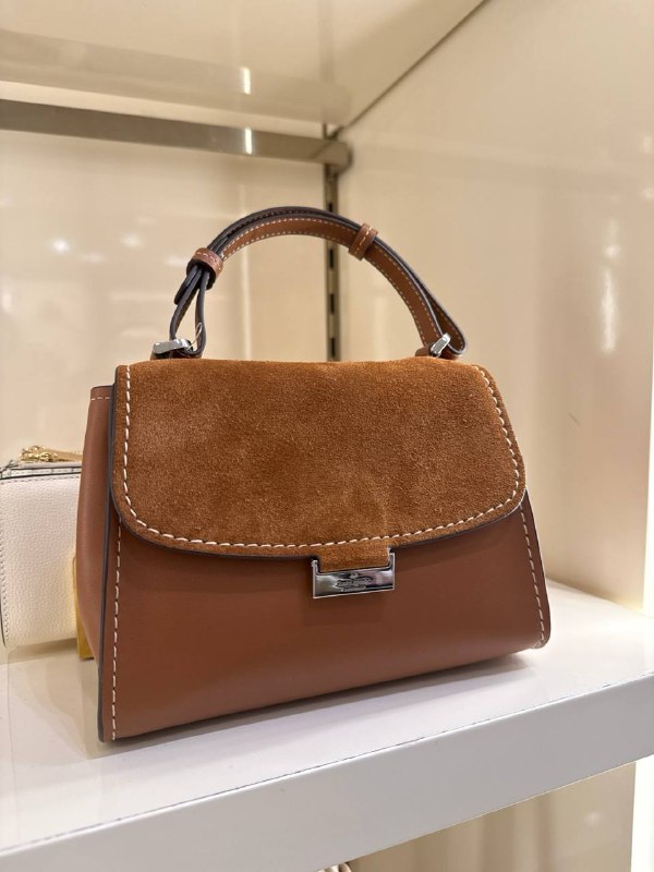 Kate Spade Riley Suede Small Top Handle Bag - Preorder — Warm Ginge (203)