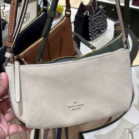 Kate Spade Lenox Suede Mini Crossbody Bag - Preorder — Light Sand (250)