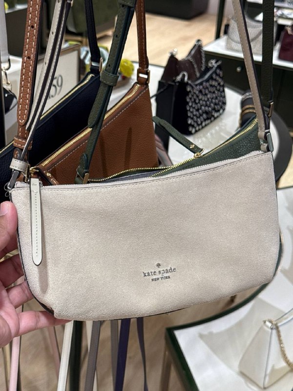Kate Spade Lenox Suede Mini Crossbody Bag - Preorder — Light Sond (250)