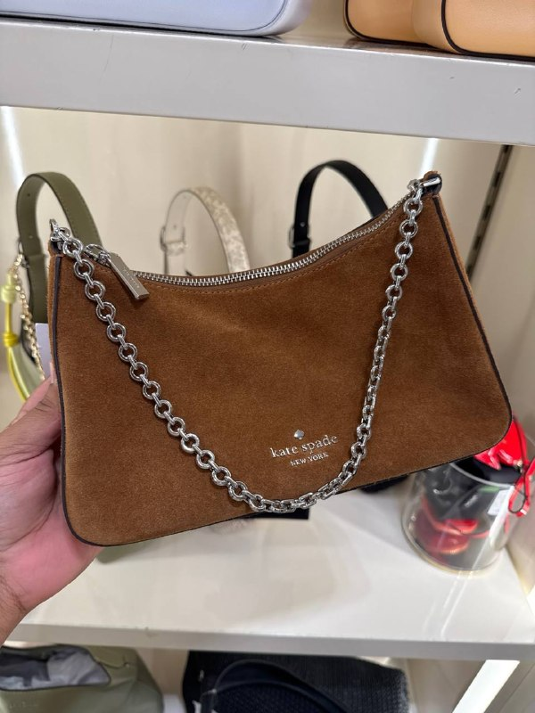 Kate Spade Margot Suede Medium Convertible Crossbody - Preorder — Warm Gingerbread (202)