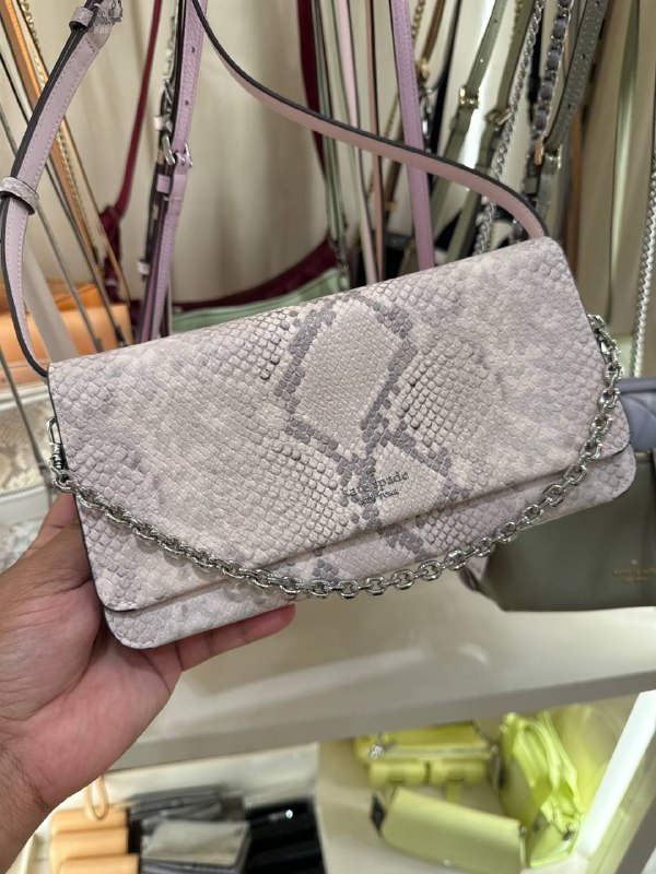 Kate Spade Ivy Snake Embossed Crossbody Bag - Preorder — Pink Multi (650)