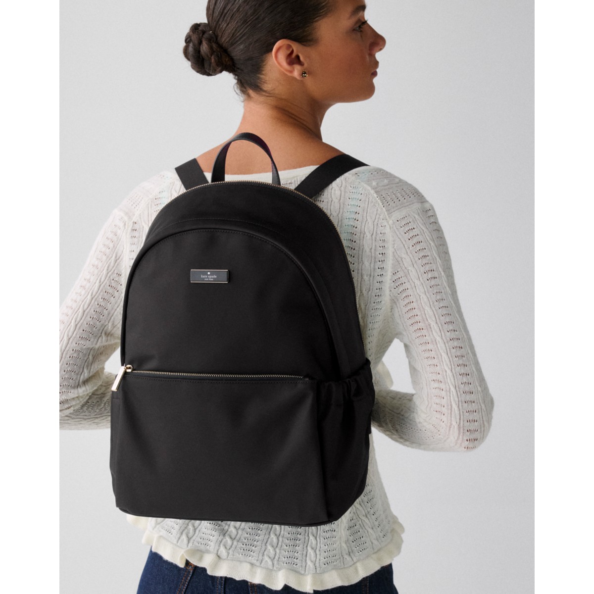 Kate Spade Carter Nylon Large Dome Backpack - Preorder — Black