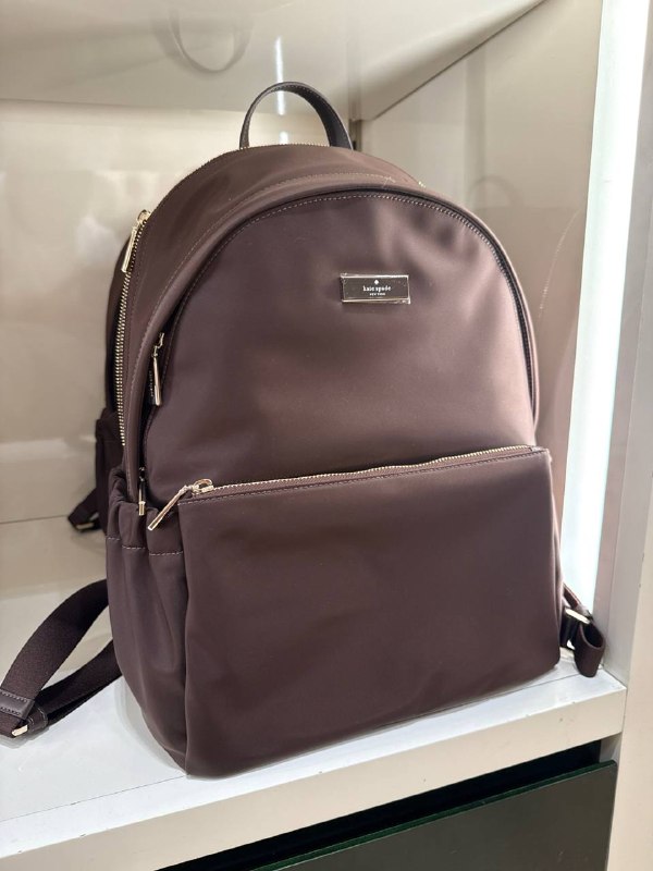 Kate Spade Carter Nylon Large Dome Backpack - Preorder — Hot Fudge (200)