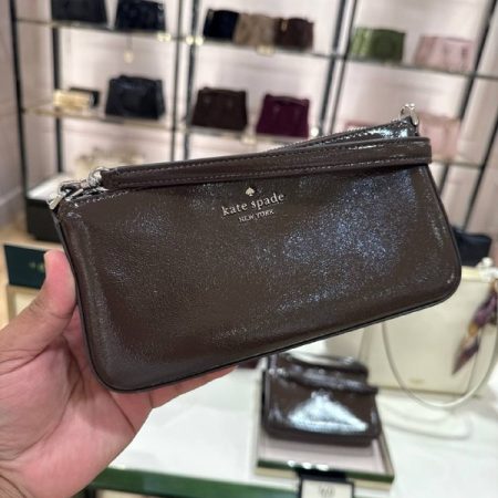 Kate Spade Gemini Shiny Leather Mini Bag - Preorder — Hot Fudge (200)