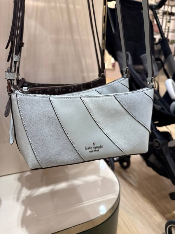 Kate Spade Lenox Suede Mix Mini Crossbody Bag - Preorder — Lake Mist (403)