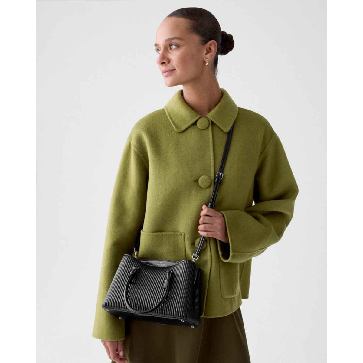 Kate Spade Thompson Street Shiny Quilted Small Satchel Bag - Preorder — Black
