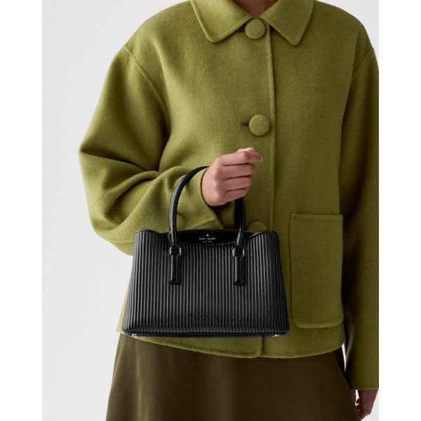 Kate Spade Thompson Street Shiny Quilted Small Satchel Bag - Preorder — Black