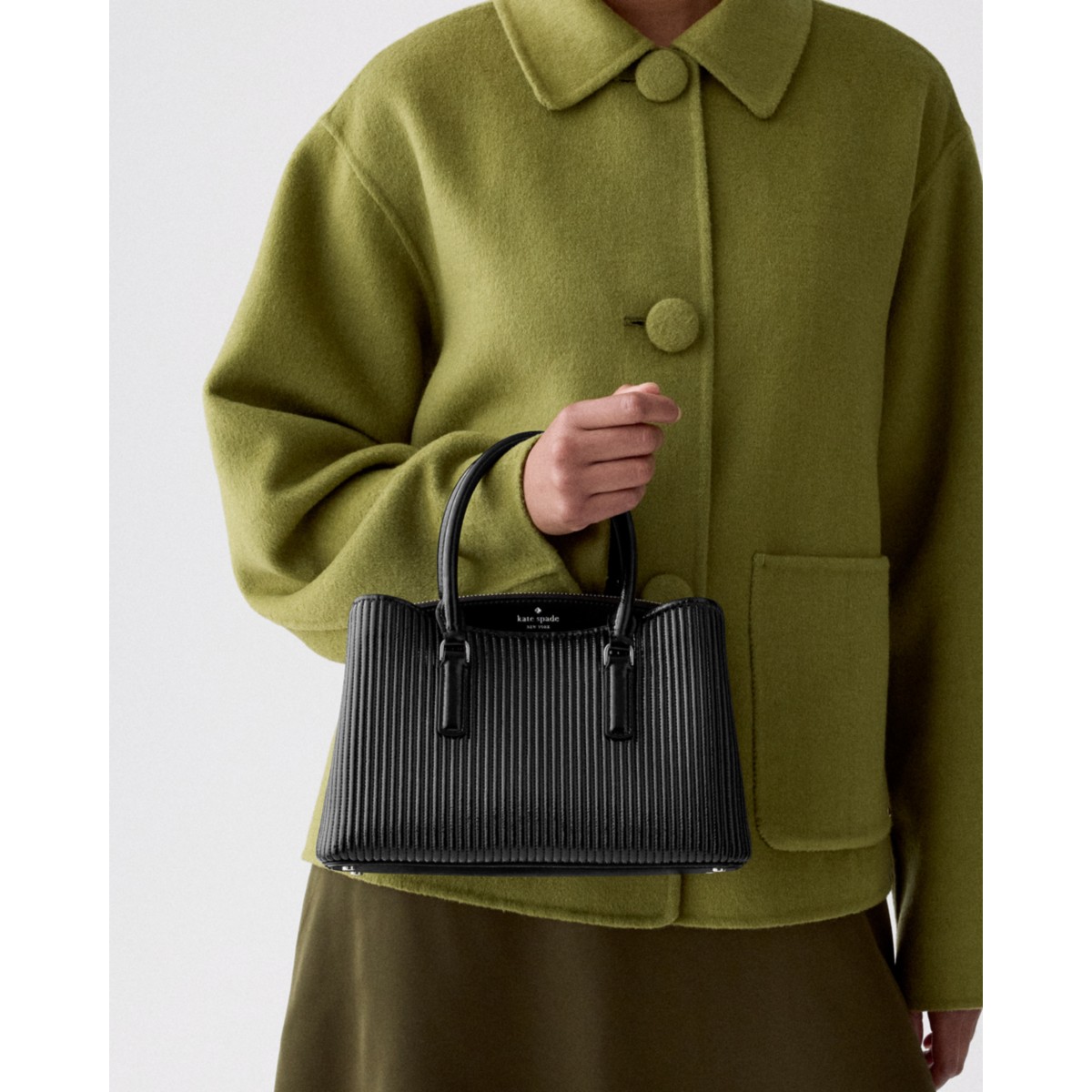 Kate Spade Thompson Street Shiny Quilted Small Satchel Bag - Preorder — Black