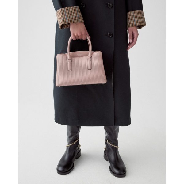 Kate Spade Thompson Street Shiny Quilted Small Satchel Bag - Preorder — Rose Smoke