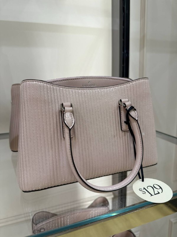 Kate Spade Thompson Street Shiny Quilted Small Satchel Bag - Preorder — Rose Smoke (650)