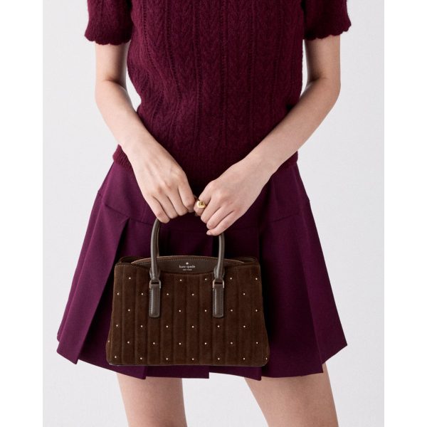 Kate Spade Thompson Street Quilted Suede Small Satchel Bag - Preorder — Hot Fudge